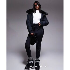 ASOS 4505 Ski and Snow Black High Waisted Stirrup Ski Pants Women US 2 NEW
